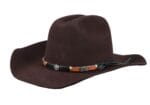 Chapeau de cowboy pour homme 100% en feutre de laine à large bord - Knighthood Store