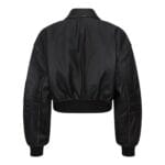 Women's Leather Jacket Cropped Bomber Zipper Short Coat - Knighthood Store