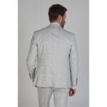 Mark - Men's Beige Check Blazer Classic Elegant - Image 3