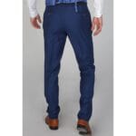 Mayfair- Men's Plain Blue Trouser Wedding Prom Office - Image 2