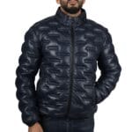 Giacca trapuntata in vera pelle da uomo, casual, lunghezza vita - Knighthood Store