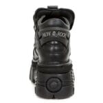 New Rock M.106-S29 TOWER SHOES Metallic Black Leather Biker Gothic Boots - Knighthood Store