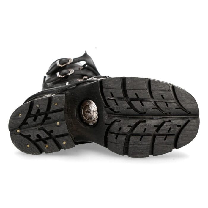New Rock 373-S33 Schwarze Gothic-Stiefel für Damen mit halbhohem Schaft - Knighthood Store