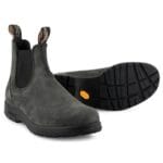 Bottines Chelsea Blundstone 2055 en cuir noir rustique vintage, style rétro à enfiler - Knighthood Store
