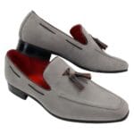 Mocassini da uomo in pelle scamosciata, scarpe da guida slip-on con nappe, eleganti e casual - Knighthood Store