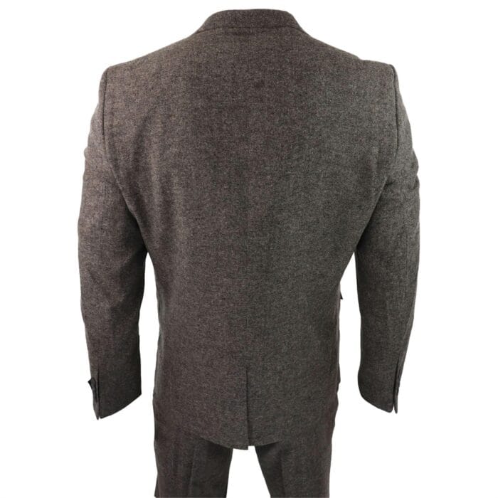 Herrenanzug aus Wolle, 3-teilig, zweireihig, Weste, Tweed-Scheuklappen, klassisch, 1920er-Jahre, Eiche – Knighthood Store