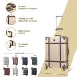 Luggage Suitcase Travel Bag Carry On Hand Cabin Check in Hard-Shell 4 Spinner Wheels Trolley Set | Vintage - Image 122