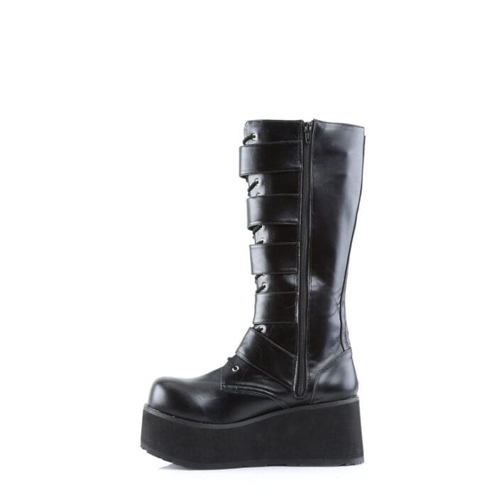 Stivali con zeppa alti fino al ginocchio Demonia TRASHVILLE 518 Stivali unisex Goth Punk EMO Platform - Knighthood Store