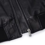 Women's Leather Jacket Cropped Bomber Zipper Short Coat - Knighthood Store