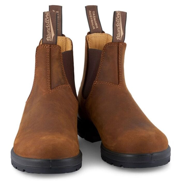Botas Chelsea Blundstone 562 Crazy Horse de piel marrón, estilo nobuk tostado, clásicas - Knighthood Store