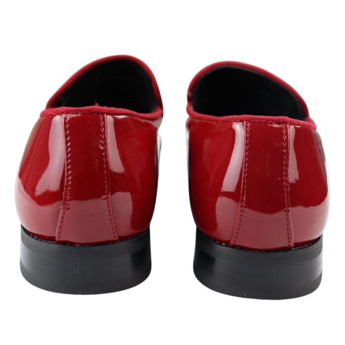 Herren Mokassin Halbschuhe Ledergefüttert Slipper Samt Elegant Formeller Schuh Schwarz Blau Rot - Knighthood Store