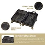 Luggage Suitcase Travel Bag Carry On Hand Cabin Check in Hard-Shell 4 Spinner Wheels Trolley Set | Vintage - Image 31