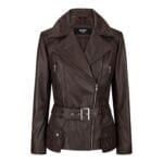 Trench mi-long en cuir véritable pour femme, couleur beige, noir, bleu sarcelle, vert - Knighthood Store