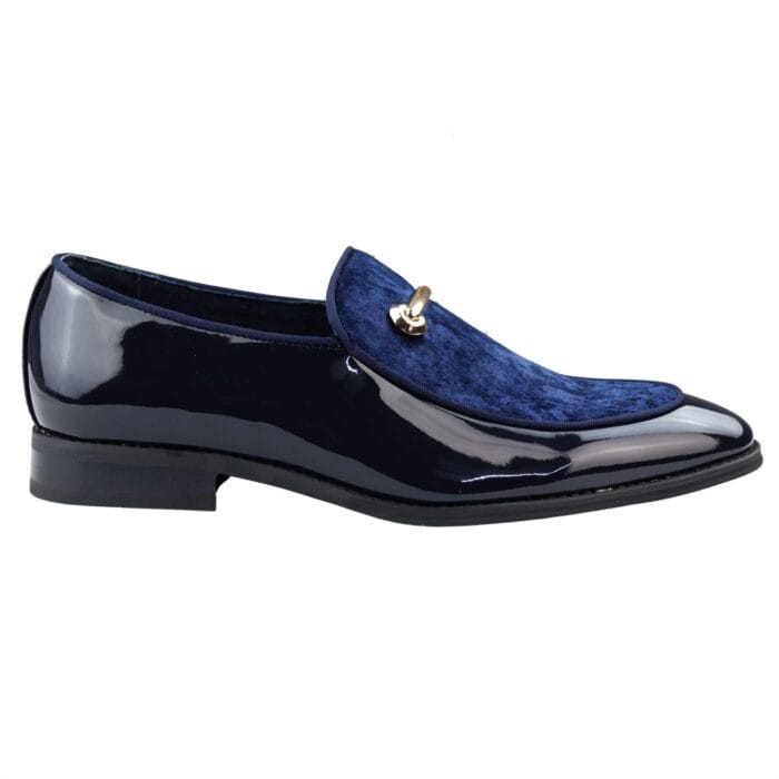 Herren Mokassin Halbschuhe Ledergefüttert Slipper Samt Elegant Formeller Schuh Schwarz Blau Rot - Knighthood Store