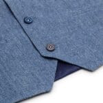 Abito da ragazzo in tweed azzurro chiaro, 3 pezzi, in lana, stile vintage anni '20, classico, con gilet a 4 tasche - Knighthood Store