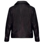 Girls Kids Real leather Biker Style Jacket Cross Zip Black Pink Age - Knighthood Store