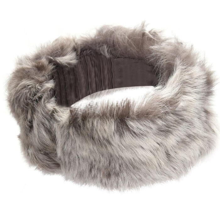 Damen Toscana Echt Schaffell Stirnband Halstuch Elastisch - Knighthood Store