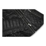 Giacca da motociclista in vera pelle da donna, nera, vestibilità slim - Knighthood Store