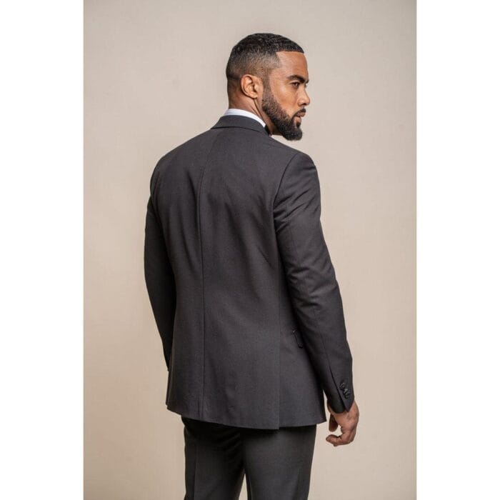 Traje clásico de dos piezas con cuello de pico para hombre, color negro - Knighthood Store