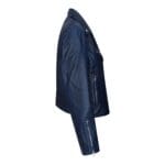 Damen Echtleder Bikerjacke Cross Zip Soft Slim Fit Brando Hellbraun Braun Schwarz Rot Gelb - Knighthood Store
