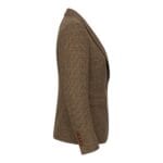 Women's Blazer Brown Tweed Tailored Fit Formal Jacket - Knighthood Store