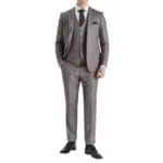 Edward - Men's Grey 3 Piece Stitch Lapel Classic Suit