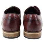 Zapatos casuales elegantes de cuero auténtico para hombre, para oficina, boda, con cordones, estilo brogue sencillo - Knighthood Store