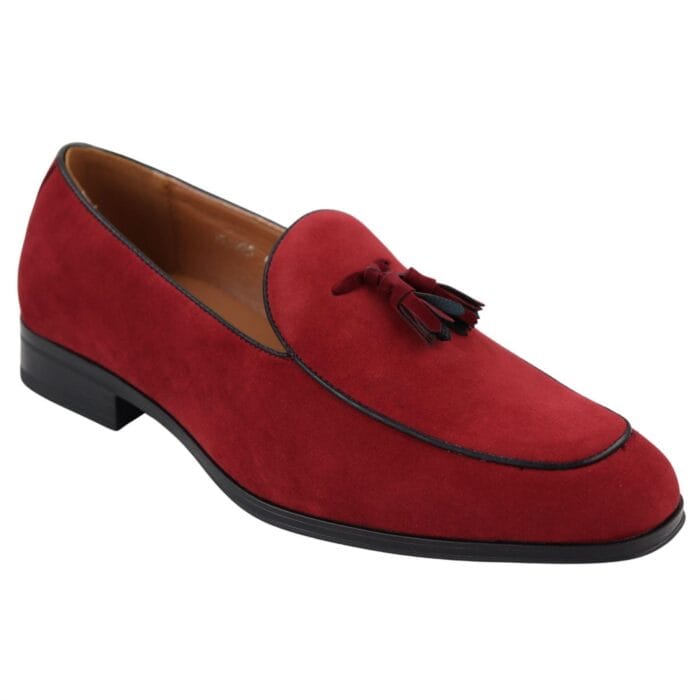 Herren Wildleder-Loafer, elegant, lässig, mit Quaste, Mokassins, Schlupfschuhe - Knighthood Store