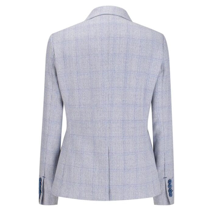 Blazer da donna a quadri in misto lana a spina di pesce in tweed marrone vintage Peaky Blinders - Knighthood Store