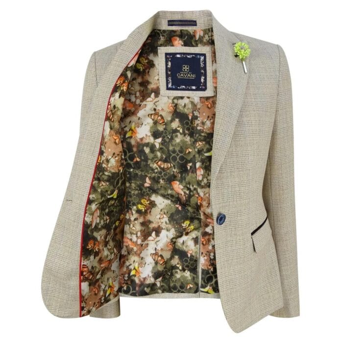 Blazer classico Peaky Blinders in tweed a spina di pesce, nero crema, vestibilità su misura, da donna - Knighthood Store