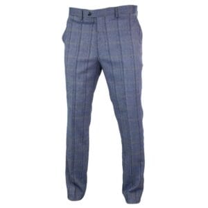 Pantaloni da uomo a spina di pesce in tweed a quadri, in lana, vintage, classici, retrò - Knighthood Store