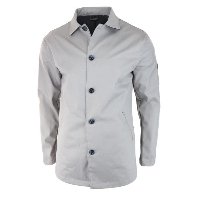 Mens Mid Length Overcoat Jacket Light Weight Smart Casual Beige Navy Mac - Knighthood Store