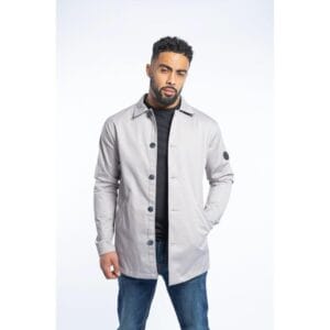 Mens Mid Length Overcoat Jacket Light Weight Smart Casual Beige Navy Mac - Knighthood Store