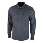 Camisa informal elegante para hombre, gris, azul marino, corte holgado, clásica, con botones y bolsillos - Knighthood Store