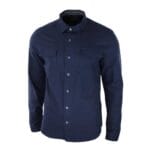 Camisa informal elegante para hombre, gris, azul marino, corte holgado, clásica, con botones y bolsillos - Knighthood Store