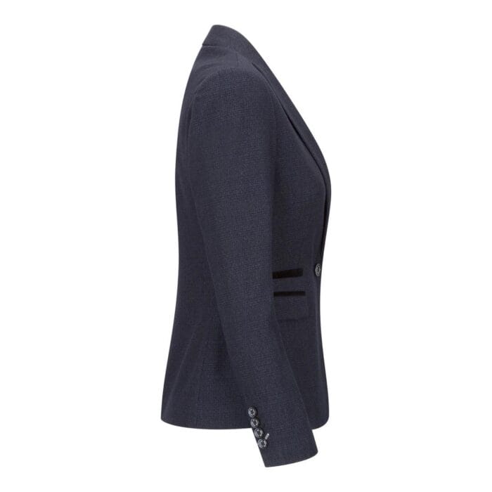 Giacca da caccia classica in lana con blazer a quadri blu navy in tweed da donna, stile vintage anni '20 - Knighthood Store