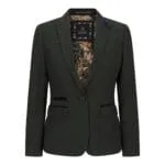 Ladies Tweed Green Check Blazer Wool Classic Hunting Jacket Vintage 1920s Retro - Knighthood Store