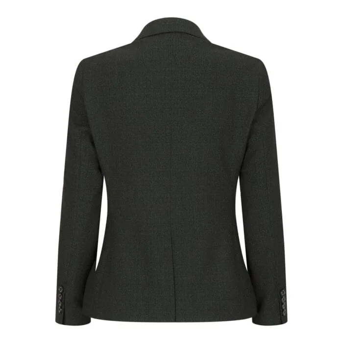 Ladies Tweed Green Check Blazer Wool Classic Hunting Jacket Vintage 1920s Retro - Knighthood Store
