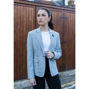 Giacca da caccia classica in lana, blazer beige in tweed da donna, stile vintage anni '20 - Knighthood Store