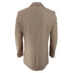 Herren Smart Casual 3/4 Wollmantel Jacke Fischgrätenmuster Tweed 3-Knopf-Mantel - Knighthood Store