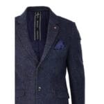 Herren Smart Casual 3/4 Wollmantel Jacke Fischgrätenmuster Tweed 3-Knopf-Mantel - Knighthood Store