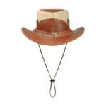 Leather Suede HAT Aussie Bush Cowboy Riding Classic Western Outback Brown - Knighthood Store