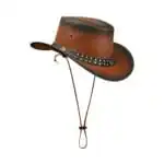 Australian Unisex Western Cowboy Outback Real Leather Aussie Bush Hat Vintage - Knighthood Store