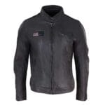Herren Echtleder Biker Rennjacke Streifen Reißverschluss Retro Casual Grau Gelb Kurz - Knighthood Store