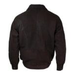 Blouson aviateur classique pour homme en cuir véritable noir et nubuck délavé marron - Knighthood Store