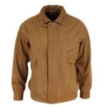 Blouson aviateur classique pour homme en cuir véritable noir et nubuck délavé marron - Knighthood Store