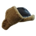 Mens Genuine Sheepskin Pilot Aviator Trapper Hat Brown Ginger Beige Flying - Knighthood Store