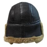 Mens Genuine Sheepskin Pilot Aviator Trapper Hat Brown Ginger Beige Flying - Knighthood Store