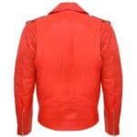 Chaqueta de motociclista Brando de cuero auténtico con cremallera cruzada para hombre - Knighthood Store