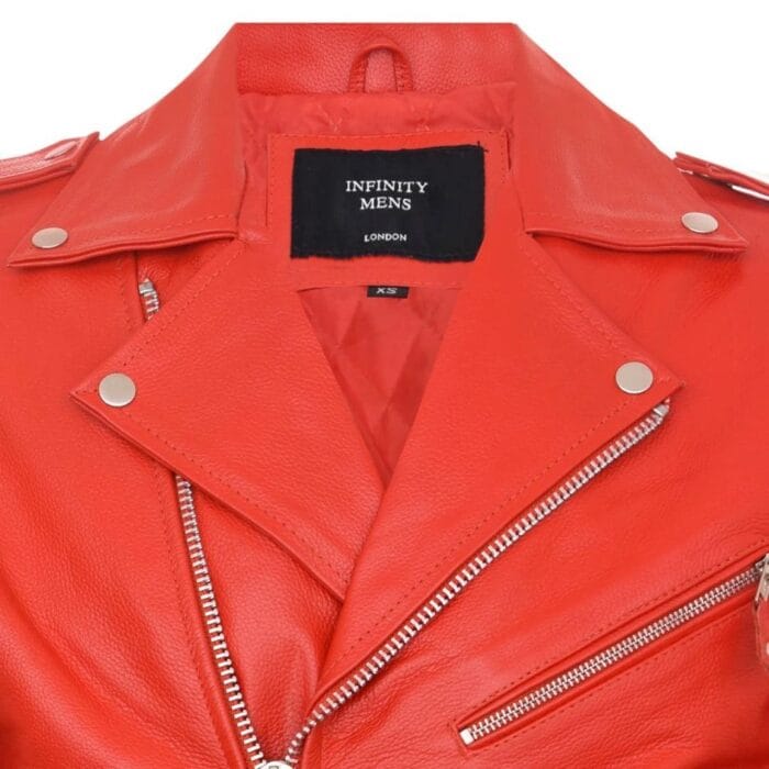 Chaqueta de motociclista Brando de cuero auténtico con cremallera cruzada para hombre - Knighthood Store